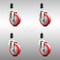 Service Caster 4 Inch 316SS Red Polyurethane Swivel 1-1/4 Inch Expanding Stem Caster Set SCC SCC-SS316EX20S414-PPUB-RED-114-4 - alternate 1